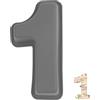 YXHZVON Stampo Torte Numeri Silicone, Stampo Numeri 1 Grigio, 25 cm Stampo Torta 3D per Compleanno e Anniversario