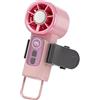 Justup Ventilatore a clip con raffreddamento a ghiaccio, regolabile 199 ad alta velocità, mini ventilatore portatile con display a LED, ricaricabile, piccolo ventilatore personale per interni ed