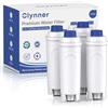 Clynner Filtro dell'acqua di ricambio per DeLonghi DLSC002, compatibile con Magnifica S/Evo/Start, Eletta Explorer, Dinamica, Prima Donna, Rivelia, ECAM, ETAM Autentica & ESAM, confezione da 4