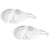 CHICAMPERA Poggia Cucchiaio da Tavola in Silicone Resistente al Calore, Set 2 Pezzi Design Effetto Marmo, Porta Mestolo per Cucchiai da Minestra e Spatole, Accessorio Versatile per Cucina