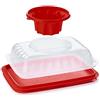 Tupperware Stampo rettangolare Jumbo per gelatina, per dessert e salse, 10,5 tazze/2,5 l, rosso