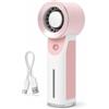 RAYPOW Ventilatore a mano con spray, 5 velocità, batteria 1200 mAh, USB-C, serbatoio rimovibile, mini ventilatore portatile per viaggi, ufficio ed estate, rosa