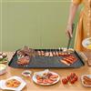 Lilyeriy Barbecue elettrico da tavolo, griglia elettrica da 1500 W, grill teppanyaki, 68 x 28 cm, superficie antiaderente per una facile pulizia