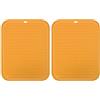 QUARKZMAN Asciugapiatti Tappetino Set 2pz 12 x 9 Silicone Lavello Scolare Pad Termoresistente Adatto per Cucina Bancone Frigo Cassetto - Arancione