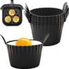 JacksGifts Pirottini in silicone di alta qualità per friggitrice ad aria, stampi per muffin a doppio spessore, stampo per uova fritte ad aria, accessori per friggitrice ad aria (confezione da 6, nero)