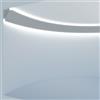 Cornice Pitturabile Angolare e Flessibile per Pareti Curve per Strisce LED - 2m Variante Lunghezza 2 Metri