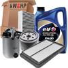 kW&HP KIT TAGLIANDO 4 FILTRI + OLIO MOTORE 5LT LITRI OLIO ORIGINALE ELF 5W30 PER DUSTER 1.5 DCI