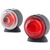 HELLA 2TJ 001 633-211 Luci d'ingombro - 24V - Montaggio, esterno - Colore diffusore luce: cristallino/rosso - Sx/Superiore/Dx