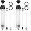 LITZEE 2 Pompe di Aspirazione Olio per Auto da 500 ml con 4 Tubi Corti per Cambio Olio e Olio del Cambio, Pompa di Aspirazione Olio Utensile Universale per Auto, Moto, Motori e Fluidi Idraulici (500cc, 2pcs)