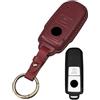 Rondrive Custodia per chiavi moto Autoschlüssel Hülle Adatta per Y-AMAHA Tmax 530 2015 MT09 2025 Copertura chiave Custodia in pelle per chiave Rosso Borgogna