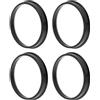 INFINAUTO Anelli Centrici Mozzo 72.1-65.1mm Nero 4pz Policarbonato | Per Ruote Aftermarket. Diametro Esterno 72.1mm, interno 65.1mm, spessore 10mm. Installazione Diretta. Riduce Vibrazioni.