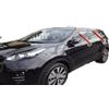 mido Set di 4 deflettori d'aria realizzati per KIA Sportage (QL) 2015 2016 2017 2018 2019 2020 2021 lato porta finestra pioggia protezione parasole vetro acrilico PMMA