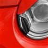 KUNGKIC Per Abarth 595 695 595C 695C 2012-2024 Per Fiat 500 500C 2009-2024 Copri paraspruzzi per fari anteriori in fibra di carbonio resistente, decorazione per interni, accessori esterni, 2 pezzi