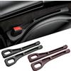 GTCIXEQ 4 Pezzi Riempitivo Universale per Spazio Tra Sedili Auto, Riempitori per Sedili Auto, 40,9 x 6,5x3,3 cm, Riempitori per Sedili per la Maggior Parte Delle Auto, Camion SUV Auto (Nero, Marrone)