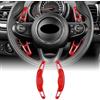 KUNGKIC Per MINI Cooper F54 F55 F56 F57 F60 Clubman Countryman Volante Antimenti ABS Estensioni Decorazione Accessori 2 Pezzi Rosso Fibra di Carbonio