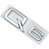 Generico yangfangmei Adesivo logo posteriore bagagliaio auto serie emblema numeri in ABS 3D(Silver Q6)