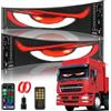 VeftBltrem 2 pezzi Devil Eyes Light for Cars Occhi per camion, Colorful Devil Eye Lamp Soft Screen for Car Window, display flessibile programmabile per auto con controllo APP e telecomando (374 x 92 mm)