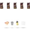 HOFFCAR Kit tagliando 4 FILTRI e 5L OLIO M compatibile con Seat Ibiza III 1.4 TDI 59kw dal 2005 al 2009
