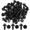 Partuto Clip di Fissaggio a Spinta No.909140007 - Kit di Rivetti per Paraurti Interno Porta Parafango - per Subaru Ascent 2019-2022 Plastica Nera - 50 Pezzi