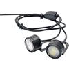 Riloer 1 paia 12V 5W LED specchietto retrovisore per moto Occhio di falco, fari universali DRL per moto bicicletta elettrica riflettore per veicoli, bianco