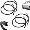 CAINCAY Guarnizione B per auto, 4 pezzi, 1 m, universale, in gomma, per auto, rivestimento in gomma fonoassorbente, antipolvere, colonne, per auto, camion, auto