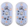 Pevlkawr 2 luci a LED per interni auto, illuminazione interna, mini luce LED, interruttore di risveglio, connettore USB-C, per ambienti interni auto, testa del letto, armadio