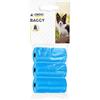 Croci - Sacchetti per bisogni dei Cani, 3 Rotoli x 20 Sacchetti, Totale 60 Sacchetti igienici per Escrementi, Resistenti Anti Rottura, Strappo Facile, Colore Blu