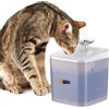 Ferplast Fontanella per Gatti e Cani ARES, 2L Capacità, Indicatore LED Livello Acqua, Sistema di Triplo Filtraggio, 3 Punti di Bevuta, Flusso Delicato, Silenziosa, Alimentatore Incluso