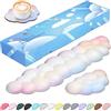 JIKIOU Poggiapolsi in pelle con tastiera a forma di nuvola, con base antiscivolo in PU, comodo poggiapolsi in memory foam per computer, laptop, Mac, gaming, ufficio e sollievo dal dolore, regalo di