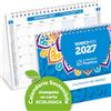 Il Calendario Positivo Calendario da Tavolo 2027 a Caselle | 28 Facciate con Mesi Doppi | Cm 21x15 | In Carta Ecosostenibile NON Patinata - Ideale per segnare Appuntamenti - Impegni | Calendario da Scrivania Ufficio