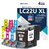 LCL Cartucce d'inchiostro LC22UXL LC-22UXL LC22U LC-22U LC20E LC-22UBK | LC-22UC LC-22UM LC-22UY XL Compatibile con Brother MFC-J775DW DCP-J785DW MFC-J985DW (4-Pack Nero Ciano Magenta Giallo)