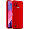 HULLIN Custodia per Telefono in Silicone Colorato, Adatta per Realme C21Y / Realme C25Y (6.5) - Rosso Cina