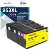 LCL 953XL Cartucce d'inchiostro Compatibile per HP 953 953XL 3HZ52A L0S70AE | F6U16AE F6U17AE F6U18AE per Officejet Pro 7730 7740 8210 8218 8710 8715 8718 8719 8720 8725 8728 8730 8740 7720 8716(2KCMY)