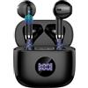 zakotu 2026 Cuffie Bluetooth 5.4, 40 Ore Cuffie In Ear Cancellazione Rumore ENC e 4 HD Mics, HiFi Cuffiette LED Display, IP7 Impermeabile