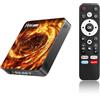 RUPA HS86 PRO13 TV Box Android 14.0, Nuovo Android Box RK3528 4GB 32GB Supporto 4K 8K 2.4/5.8GHz Dual Band WiFi6 BT5.4 HDR10+ 10/100M Ethernet Internet Smart TV Box con Telecomando Vocale Bluetooth 2026