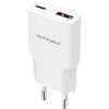 Nano Cable NANOCABLE 10.10.2022 - Caricatore USB-C/PD 20W + USB-A/QC 20W, Bianco