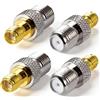 AmiCera 4 connettori coassiali, presa SMA su presa F, cavo coassiale, kit di connettori coassiali per LAN, dispositivi antenna radio LMR, cavo coassiale HF, radio WiFi, cavo antenna