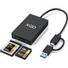 Ulyuhoda XQD, lettore di schede USB C/A, adattatore a doppio slot da 5 Gbps, compatibile con Nikon D5/Z7 serie M, Lexar 2933x/1400x USB Mark XQD card e schede SD per Android, Windows, Mac OS, Linux e iPhone 17