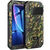 Beeasy Cover per iPhone XR IP68 Impermeabile Custodia Militare Antiurto Resistente 360° Metallo Armor Protezione Schermo Integrata Rugged Robusta Indistruttibile Subacquea Antipolvere Mimetico
