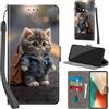 Haninsuze Cover per Xiaomi Redmi Note 13 5G, Gatto | Pelle PU Portafoglio, Porta Carte, Magnetica, Libro, Antiurto Custodia