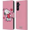Head Case Designs Licenza Ufficiale Peanuts XOXO Snoopy Passeggiata Aerografata Custodia Portafoglio in Pelle Compatibile con Samsung Galaxy A55 5G