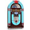 Majestic JB 3710N TT CD USB SD - Juke box con giradischi 33/45/78 giri, lettore CD/Mp3, Radio PLL, Ingressi USB/SD recorder, illuminazione multicolor, Legno