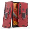 MaiJin LuluMain Compatibile con Xiaomi Mi Mix 2S Cover, Custodia Armor Anello Cavalletto (Funziona con Il Supporto Magnetico per Auto) Case Paraurti per Xiaomi Mi Mix 2S (Rosso)