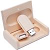 Yaxiny, chiavetta USB 2.0, in legno di acero, con scatola di legno