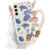 Xylota Cover con Cordino per Samsung Galaxy A57 5G, Estivi Aesthetic Tartaruga Disegni Ragazze Custodia con Corda Bracciale Laccio Laccetto, Sottile Silicone TPU Antiurto Case per Samsung A57, Beige