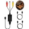 Vomtaric Convertitore da AV a HDMI con cavi RCA e HDMI, adattatore composito CVBS a HDMI 720P 1080P, convertitore audio video analogico a digitale per PS2 N64 Xbox DVD VHS VCR