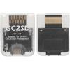 Mtlavishness GC2SD Card Reader Adattatore Lettore di schede Gc2Sd Console Gioco Professionale Portatile con Fino A 512GB Per Console Di Gioco Wii E GC Trasparente bianco