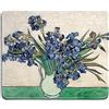 dealzEpic - Tappetino per mouse d'arte - Tappetino in gomma naturale con famoso dipinto d'arte fine di Iris in vaso bianco 1890 di Vincent Van Gogh - Bordi cuciti - 24x20 cm