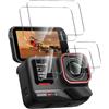 Anoowkoa 2+2+2 Pezzi Vetro Temperato per Insta360 Ace Pro 2 + Fotocamera Pellicola Protettiva,Protezione Schermo Anti Graffio Ultra Resistente