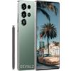 OEVNLZ M25 - Smartphone 4G ultra sbloccato, Dual SIM, schermo grande da 7,3 pollici, telefono Android con telaio in metallo, 8 GB di memoria RAM + 256 GB di archiviazione dati, telefono cellulare